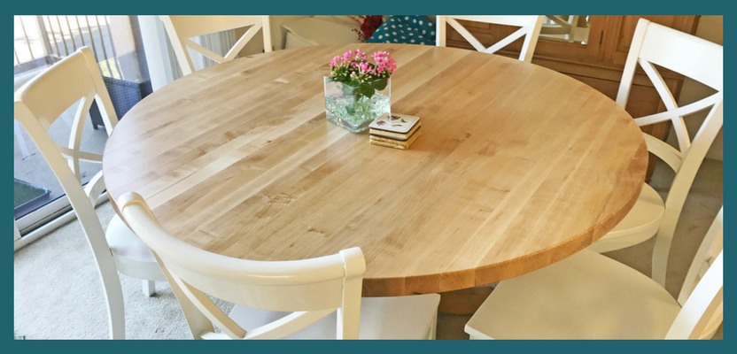 round maple dining table