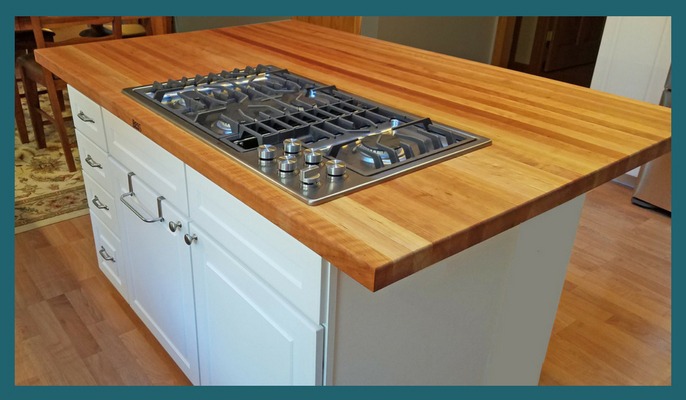 cherry edge grain countertop