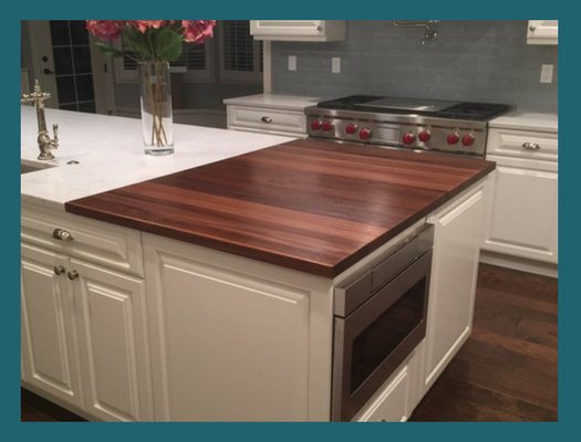 walnut edge grain island top