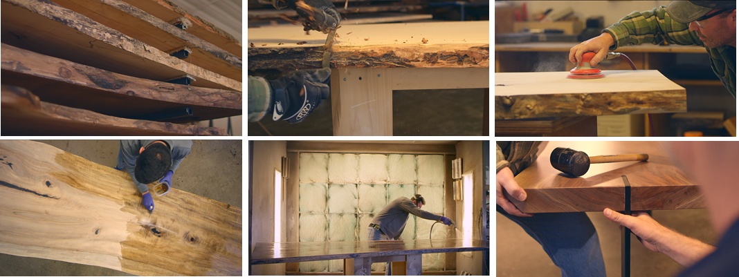 how wood slabs are finished