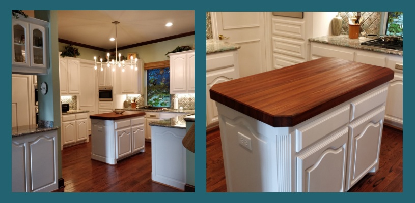 Brazilian cherry  butcher block island top