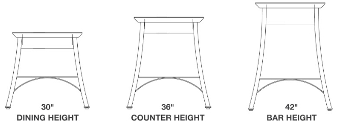 Bistro Style Table Heights John Boos Foundry Collection Bistro Style Dining Table Heights