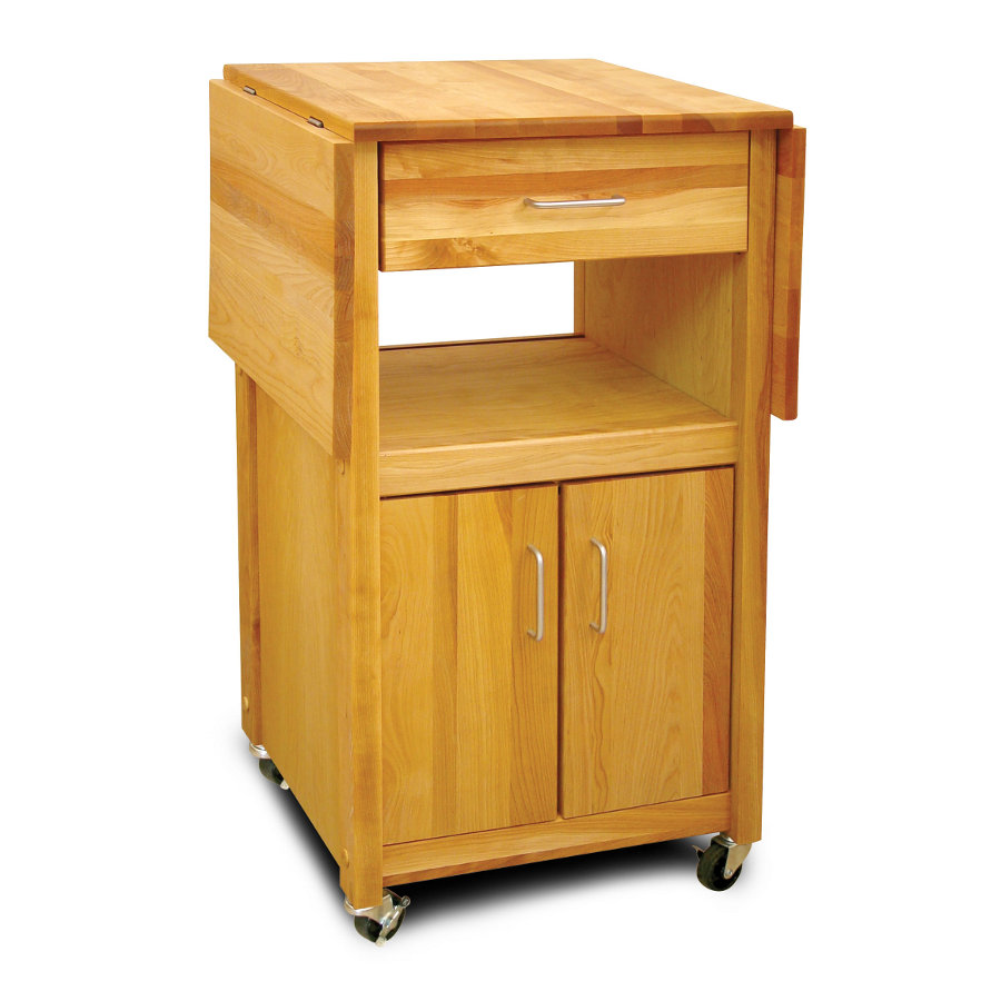 Catskill Double-Wing Drop Leaf Cabinet Cart - 20" x 20" Expands to 40" x 20"