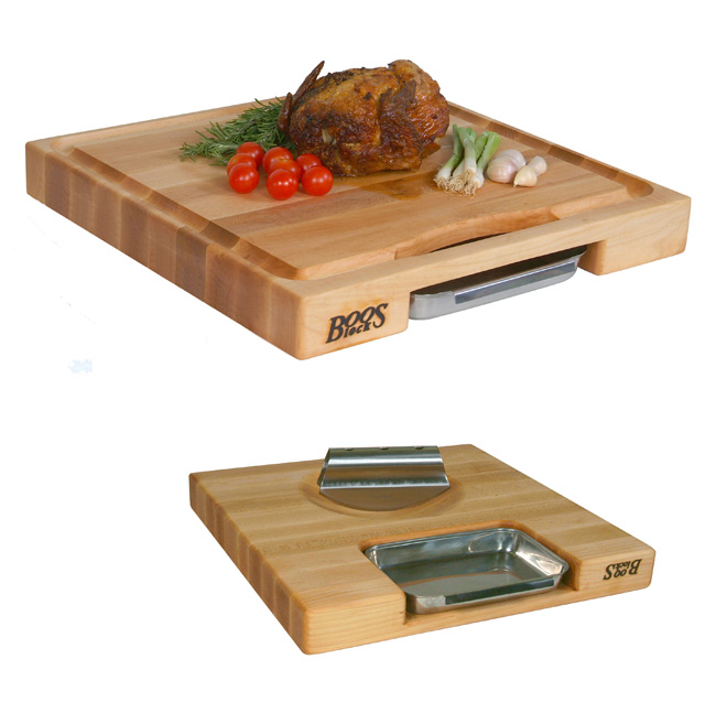 Boos 18" Newton Prep Master II with Dished Surface & Rocking Knife - Thumbnail 5